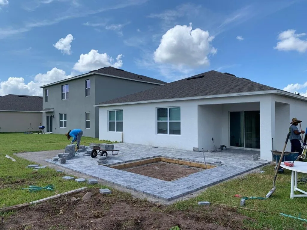 Brick paver installation estimate with itemized breakdown in Orlando, FL