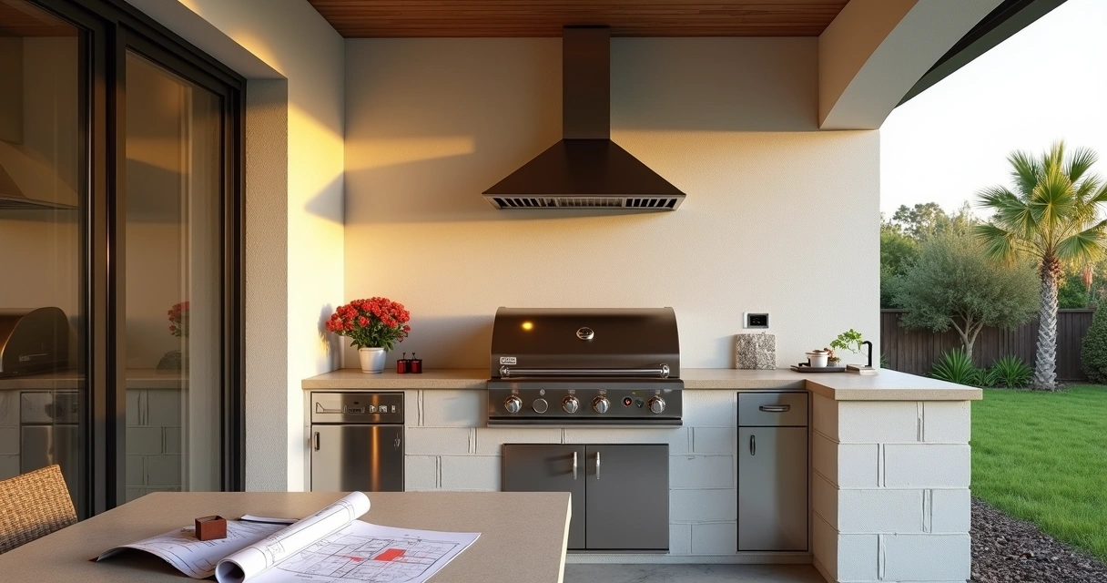 How to plan fire-rated barriers for summer kitchen designs